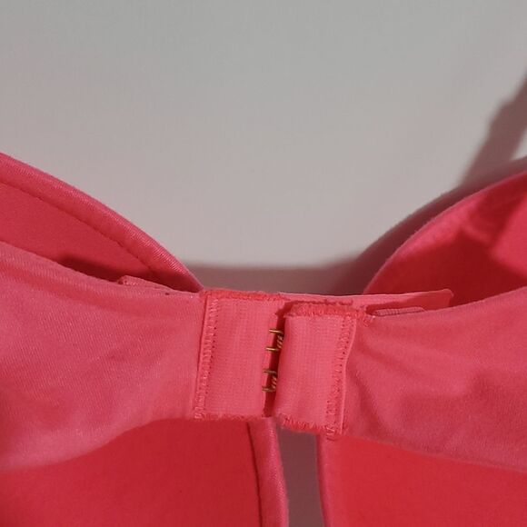 Betsey Johnson Neon Pink Rhinestone Push Up Bra Size 32D - Picture 5 of 11